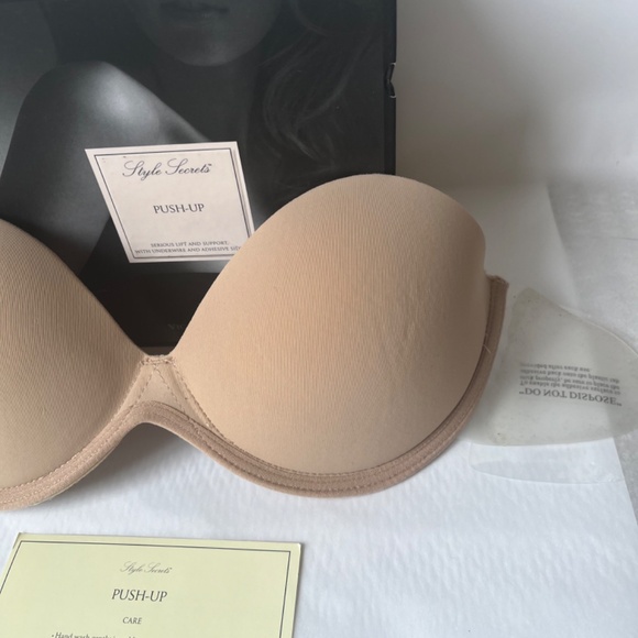 Victoria's Secret Push Up Adhesive Backless Bra Size B Solid Nude - Picture 8 of 9